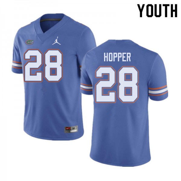 Jordan Brand Youth #28 Ty'Ron Hopper Florida Gators College Football Jerseys Blue